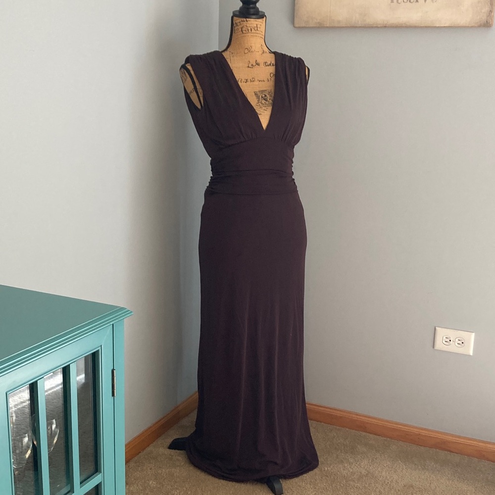 Rimini Elegant Dark Brown Maxi Dress Women Size 8
